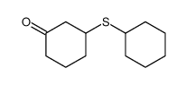 3-cyclohexylsulfanylcyclohexan-1-one结构式