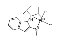 [κ2-P,N-1-P(i-Pr2)-2-NMe2-indene)PtMe2]结构式