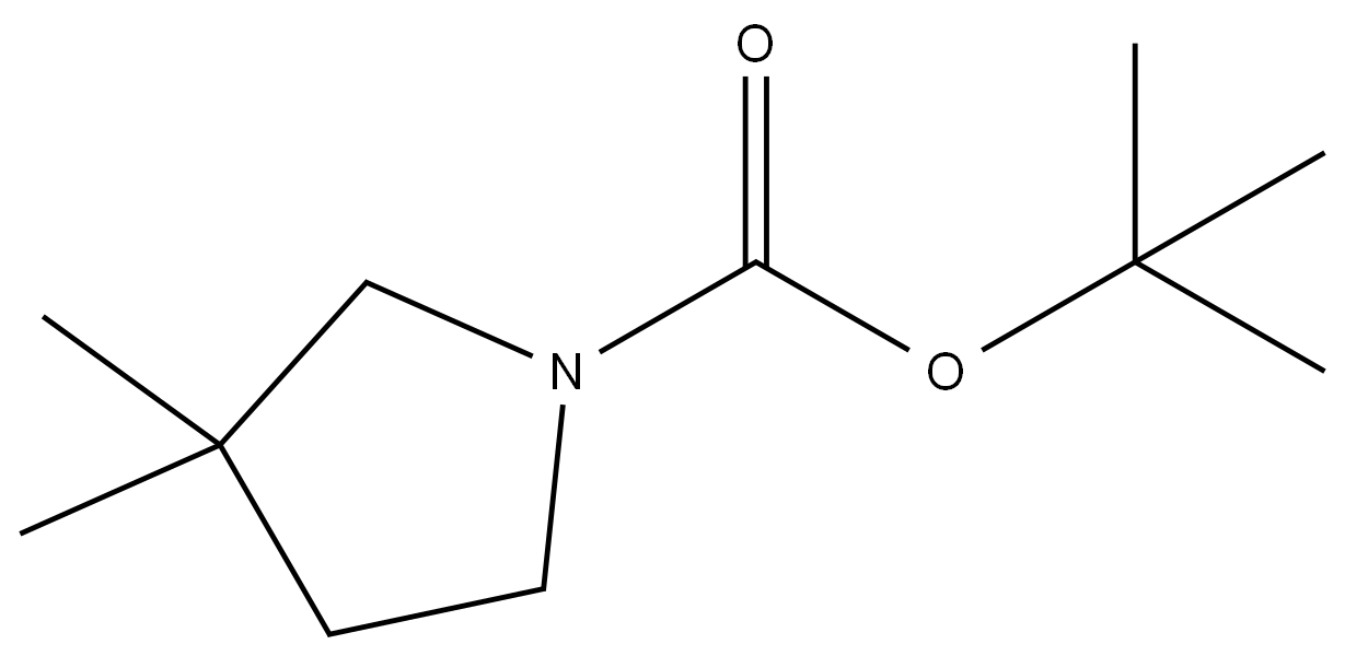 1-Pyrrolidinecarboxylic acid, 3,3-dimethyl-, 1,1-dimethylethyl ester structure