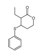 3-ethyl-4-(phenylthio)tetrahydro-2H-pyran-2-one Structure