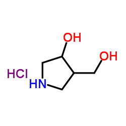 4-(Hydroxymethyl)-3-pyrrolidinol hydrochloride (1:1) structure