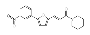 2-Propen-1-one, 3-[5-(3-nitrophenyl)-2-furanyl]-1-(1-piperidinyl)-, (2E) Structure