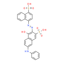 4-[[1-hydroxy-6-(phenylamino)-3-sulpho-2-naphthyl]azo]naphthalenesulphonic acid结构式
