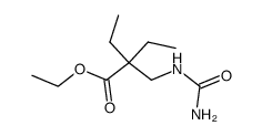 2-ethyl-2-ureidomethyl-butyric acid ethyl ester结构式