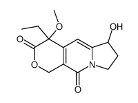 8-ethyl-1-hydroxy-8-methoxy-2,3,5,8-tetrahydro-1H-6-oxa-3a-aza-cyclopenta[b]naphthalene-4,7-dione结构式
