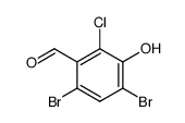 4,6-dibromo-2-chloro-3-hydroxy-benzaldehyde Structure