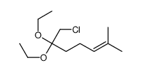 7-chloro-6,6-diethoxy-2-methylhept-2-ene Structure