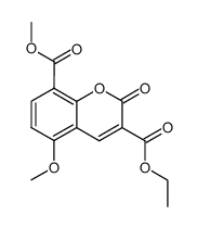 5-methoxy-2-oxo-2H-chromene-3,8-dicarboxylic acid-3-ethyl ester-8-methyl ester Structure