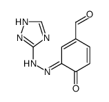 4-oxo-3-(1H-1,2,4-triazol-5-ylhydrazinylidene)cyclohexa-1,5-diene-1-carbaldehyde Structure