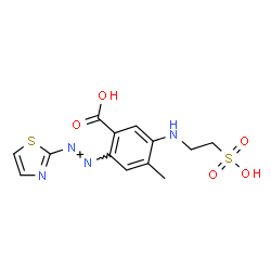 4-Methyl-5-[(2-sulfoethyl)amino]-2-[(thiazol-2-yl)azo]benzoic acid结构式