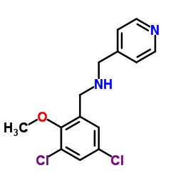 1-(3,5-DICHLORO-2-METHOXYPHENYL)-N-(PYRIDIN-4-YLMETHYL)METHANAMINE Structure