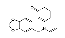 3-[1,3-benzodioxol-5-ylmethyl(ethenyl)amino]cyclohex-2-en-1-one结构式
