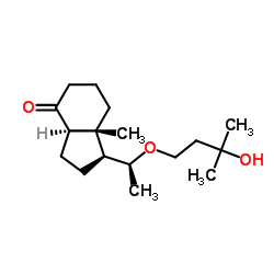 (1S,3aR,7aR)-1-((S)-1-(3-hydroxy-3-Methylbutoxy)ethyl)-7a-Methylhexahydro-1H-inden-4(2H)-one结构式