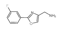 2-(3-氟苯基)-噁唑-4-甲胺结构式
