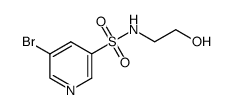 5-bromo-N-(2-hydroxyethyl)pyridine-3-sulfonamide结构式