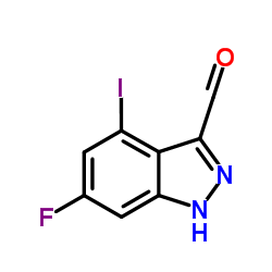 6-FLUORO-4-IODO-3-INDAZOLECARBOXALDEHYDE结构式