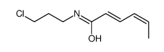 N-(3-chloropropyl)hexa-2,4-dienamide Structure