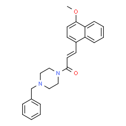 (E)-1-(4-BENZYLPIPERAZINO)-3-(4-METHOXY-1-NAPHTHYL)-2-PROPEN-1-ONE结构式