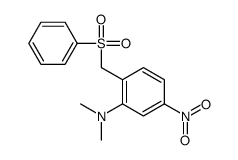 2-(benzenesulfonylmethyl)-N,N-dimethyl-5-nitroaniline结构式