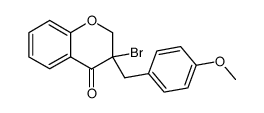 3-bromo-3-(4'-methoxybenzyl)chroman-4-one结构式