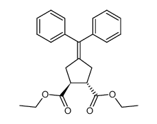 (1S,2S)-4-Benzhydrylidene-cyclopentane-1,2-dicarboxylic acid diethyl ester结构式