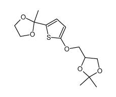 1-(5-(2-methyl-1,3-dioxolan-2-yl)-2-thienyloxy)-2,3-O-isopropylidenepropane结构式