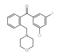 3'-CHLORO-5'-FLUORO-2-MORPHOLINOMETHYL BENZOPHENONE structure