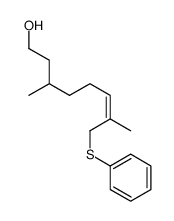 3,7-dimethyl-8-phenylsulfanyloct-6-en-1-ol结构式