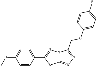 3-[(4-fluorophenoxy)methyl]-6-(4-methoxyphenyl)[1,2,4]triazolo[3,4-b][1,3,4]thiadiazole结构式