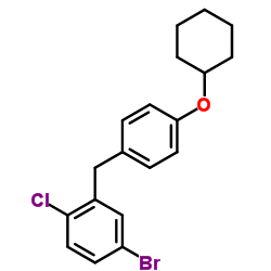 4-Bromo-1-chloro-2-[4-(cyclohexyloxy)benzyl]benzene Structure
