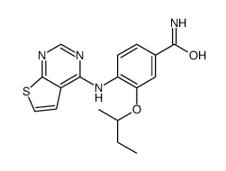 3-butan-2-yloxy-4-(thieno[2,3-d]pyrimidin-4-ylamino)benzamide Structure
