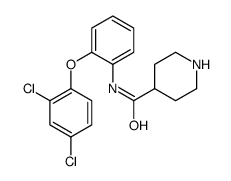 N-[2-(2,4-dichlorophenoxy)phenyl]piperidine-4-carboxamide结构式