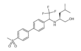 (S)-4-methyl-2-[2,2,2-trifluoro-1-(4'-methanesulfonyl-biphenyl-4-yl)-ethylamino]-pentan-1-ol结构式