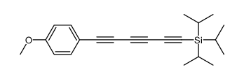 6-(4-methoxyphenyl)hexa-1,3,5-triynyl-tri(propan-2-yl)silane结构式