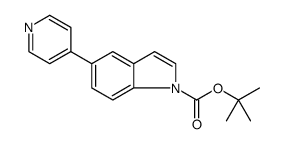 1H-Indole-1-carboxylic acid, 5-(4-pyridinyl)-, 1,1-dimethylethyl ester结构式