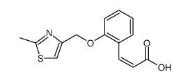 2-Propenoic acid, 3-[2-[(2-methyl-4-thiazolyl)methoxy]phenyl]结构式