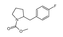 methyl 2-[(4-fluorophenyl)methyl]pyrrolidine-1-carboxylate结构式