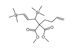 1,3-bis(trimethylsilyl)-4,4-dicarbomethoxy-1,7-octadiene Structure
