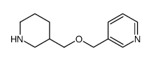 Pyridine, 3-[(3-piperidinylmethoxy)methyl]结构式