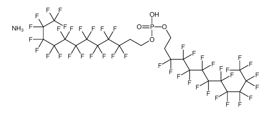 ammonium bis[3,3,4,4,5,5,6,6,7,7,8,8,9,9,10,10,11,11,12,12,12-henicosafluorododecyl] phosphate结构式