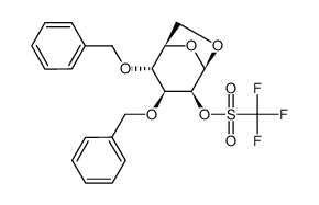 1,6-anhydro-3,4-di-O-benzyl-2-O-((trifluoromethyl)sulfonyl)-β-D-mannopyranose Structure