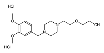 2-[2-[4-[(3,4-dimethoxyphenyl)methyl]piperazin-1-yl]ethoxy]ethanol,dihydrochloride结构式