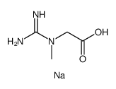 Glycine, N-(aminoiminomethyl)-N-methyl-, sodium salt Structure
