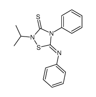 2-Isopropyl-4-phenyl-5-phenylimino-1,2,4-thiadiazolidin-3-thion Structure