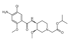 isopropyl 2-((3R,4S)-4-(4-amino-5-chloro-2-methoxybenzamido)-3-methoxypiperidin-1-yl)acetate结构式