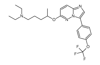 diethyl-{4-[3-(4-trifluoromethoxy-phenyl)-imidazo[1,2-b]pyridazin-6-yloxy]-pentyl}-amine结构式