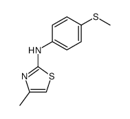 (4-methylsulfanyl-phenyl)-(4-methyl-thiazol-2-yl)-amine结构式