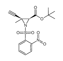 (2S,3S)-3-hydroxy-3-methyl-2-(2-nitro-benzenesulfonyl-amino)-pent-4-ynoic acid tert-butyl ester结构式