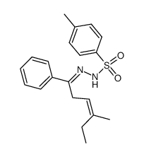 (Z)-1-phenyl-4-methyl-3-hexen-1-one N-tosylhydrazone Structure
