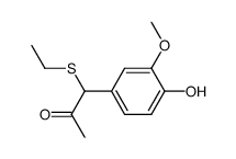 1-Aethylmercapto-1-<4-hydroxy-3-methoxy-phenyl>-propanon-(2) Structure